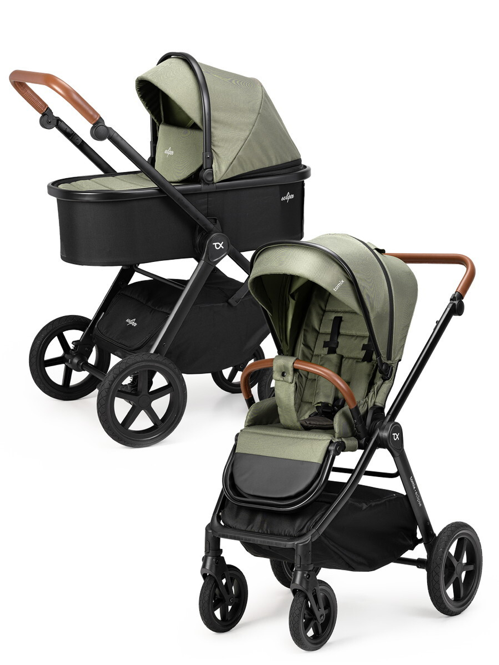 Детская коляска 2 в 1 Tomix Eclipse HP-621A Olive