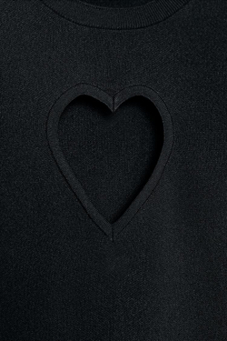 ZARA СВИТЕР С ВЫРЕЗОМ «СЕРДЦЕ», МОРСКОЙ СИНИЙ