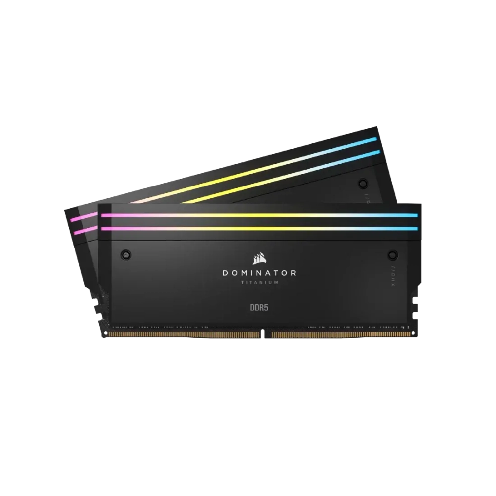 Оперативная память CORSAIR Dominator Titanium RGB, 32 Гб DDR5 (2x16 Гб), CL32, 6400 МГц, (CMP32GX5M2B6400C32)