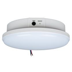 ULR-E60-12W-4000K WHITE Светильник светодиодный аварийного освещения. влагозащищенный. IP65. Белый свет 4000K. Диаметр 161мм. Встроенный аккумулятор. Корпус белый. ТМ Uniel