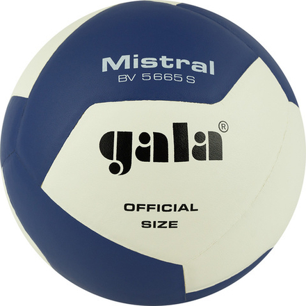 Мяч волейбольный GALA Mistral 12, BV5665S, р. 5, синт. кожа ПУ, клееный, бут. камера, бело-синий