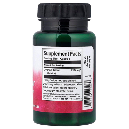 Swanson, Железистые яичники, 250 мг, 60 капсул