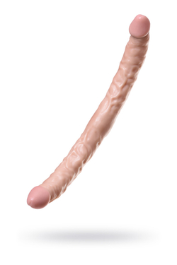 Двусторонний фаллоимитатор TOYFA RealStick Nude реалистичный, PVC, телесный, 42,5 см