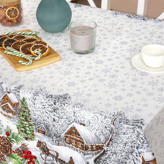 Рогожка интерьерная &quot;Студёная пора&quot; | ш.150 см | 165 г/м² | хлопок-100%