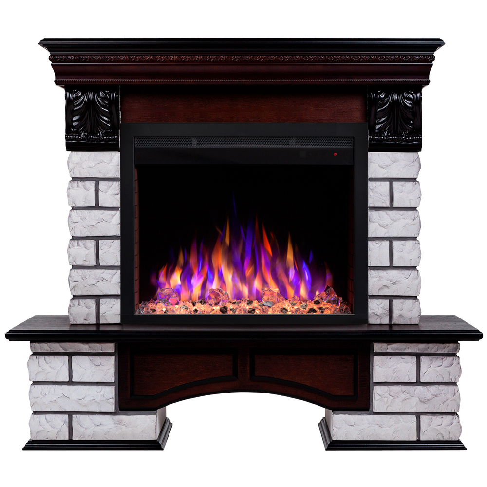 Каминокомплект Real Flame Country Lux Rock 25/25,5 AO с очагом Saphir 25,5