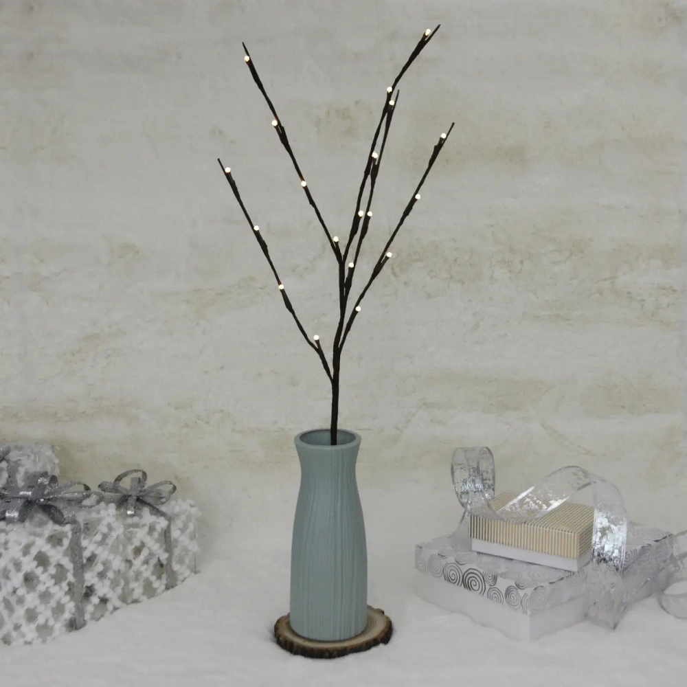 Украшение для дома ВЕТОЧКА 70 см, 20 ламп LED, IP-20 (работает от 2х батареек АА), Теплый белый