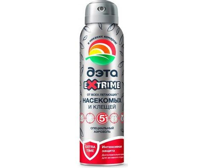 Комплект Аэрозоль ДЭТА АКВА EXTRIME 5в1 от клещей, комаров, мошек, слепней 150мл 2шт.