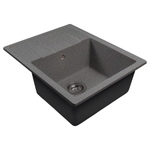 Мойка ML-GMS103 СТАНДАРТ с крылом, темно-серый (309), 570*460*190мм