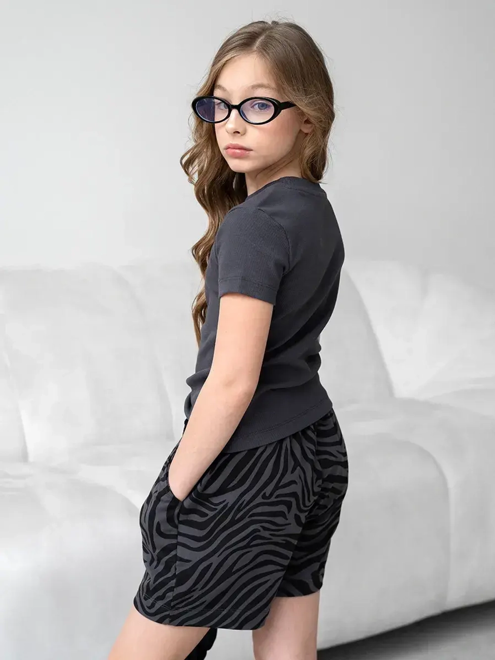 Костюм для девочки на лето с шортами