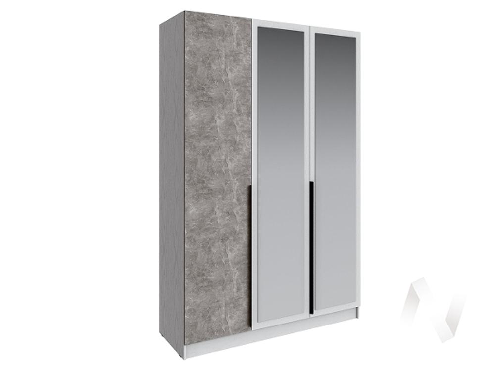 Шкаф Мадрид 1;5 с зеркалом (белый/ателье светлое)