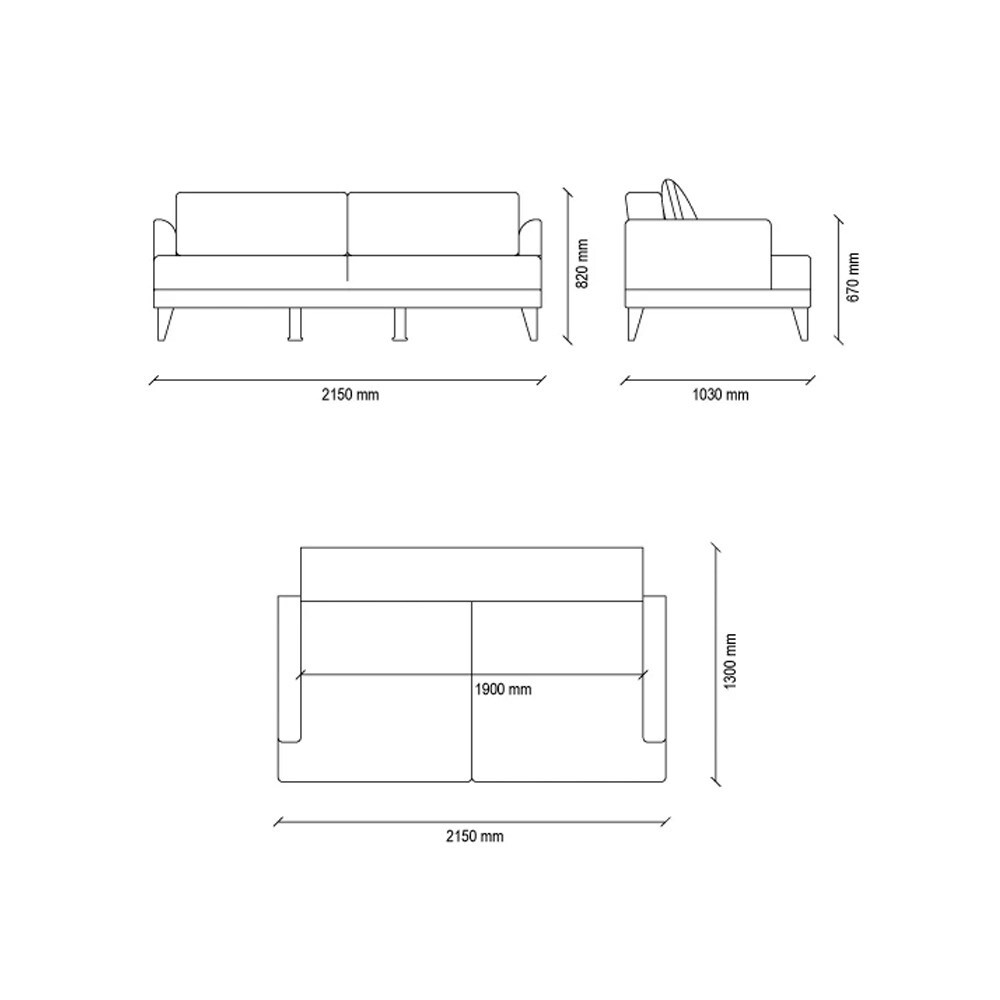 Диван кровать трехместный ENZA HOME FIORE EH53007