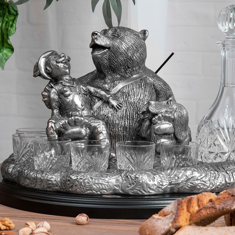 Набор питейный На привале Охотник и Медведь