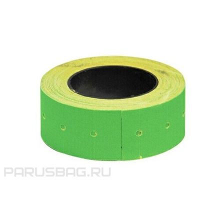 Этикет-лента 21*12мм, 500 шт, зеленая, Спейс