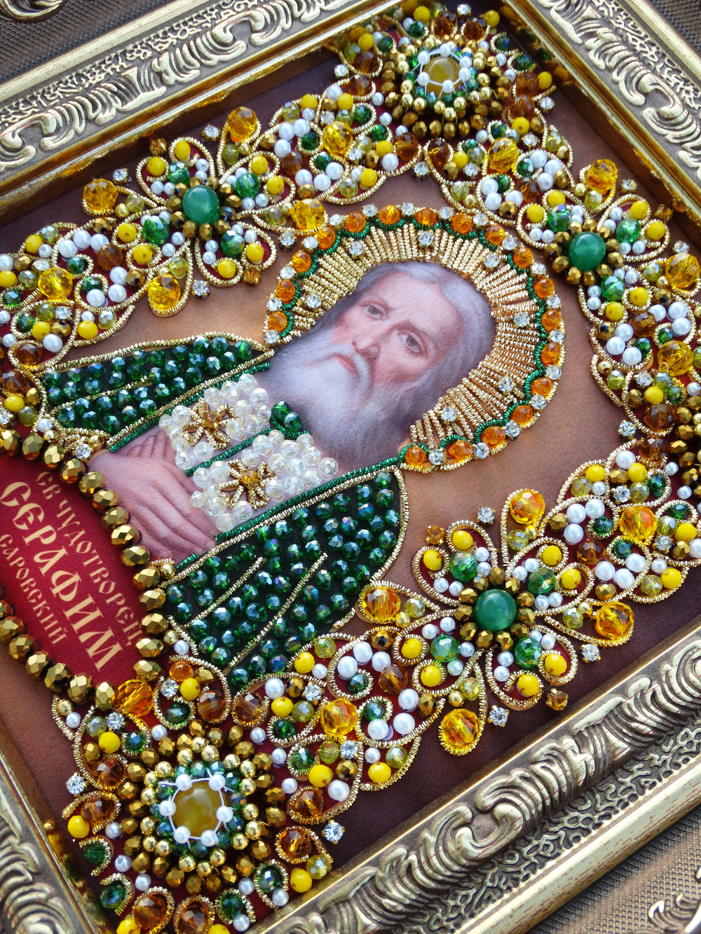 Принт-Ии69 Ткань с нанесенной авторской схемой Серафим Саровский