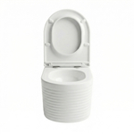 Унитаз подвесной безободковый WAVE LINE Tornado3.0, сид. дюропласт, м/л, быстр, БЕЛЫЙ глянец (L)