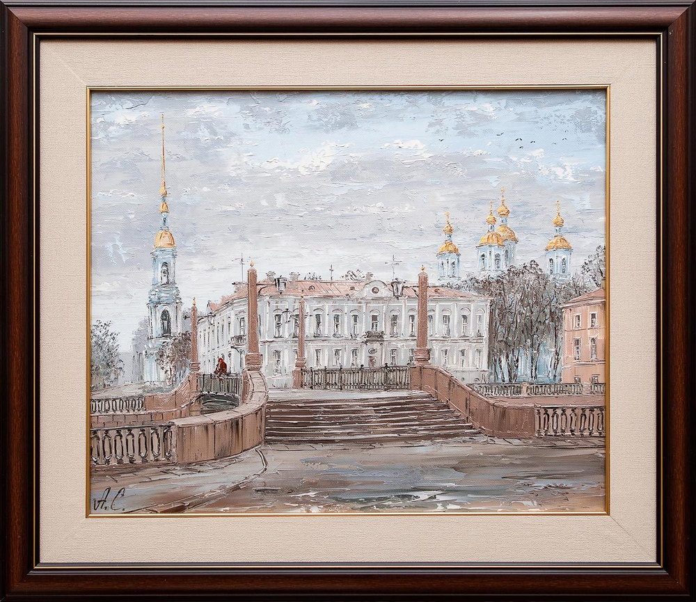 Картина маслом "Вид на Никольский собор Стеняев