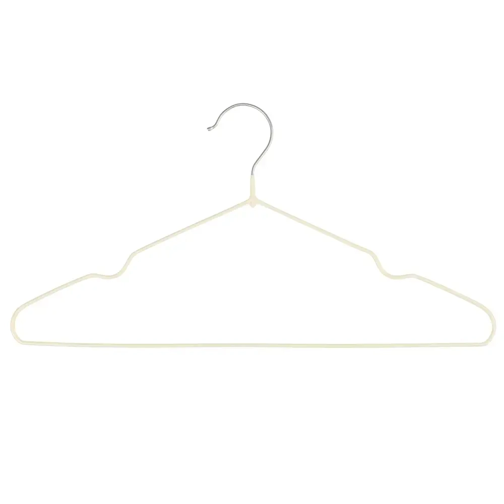 Плечики металлические нескользящие с полимерным покрытием 7шт «ТАРТИТАН», цвет белый, 41см (лейбл Селфи)