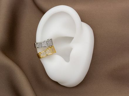 Кафф "Змейка" 6мм со стразами