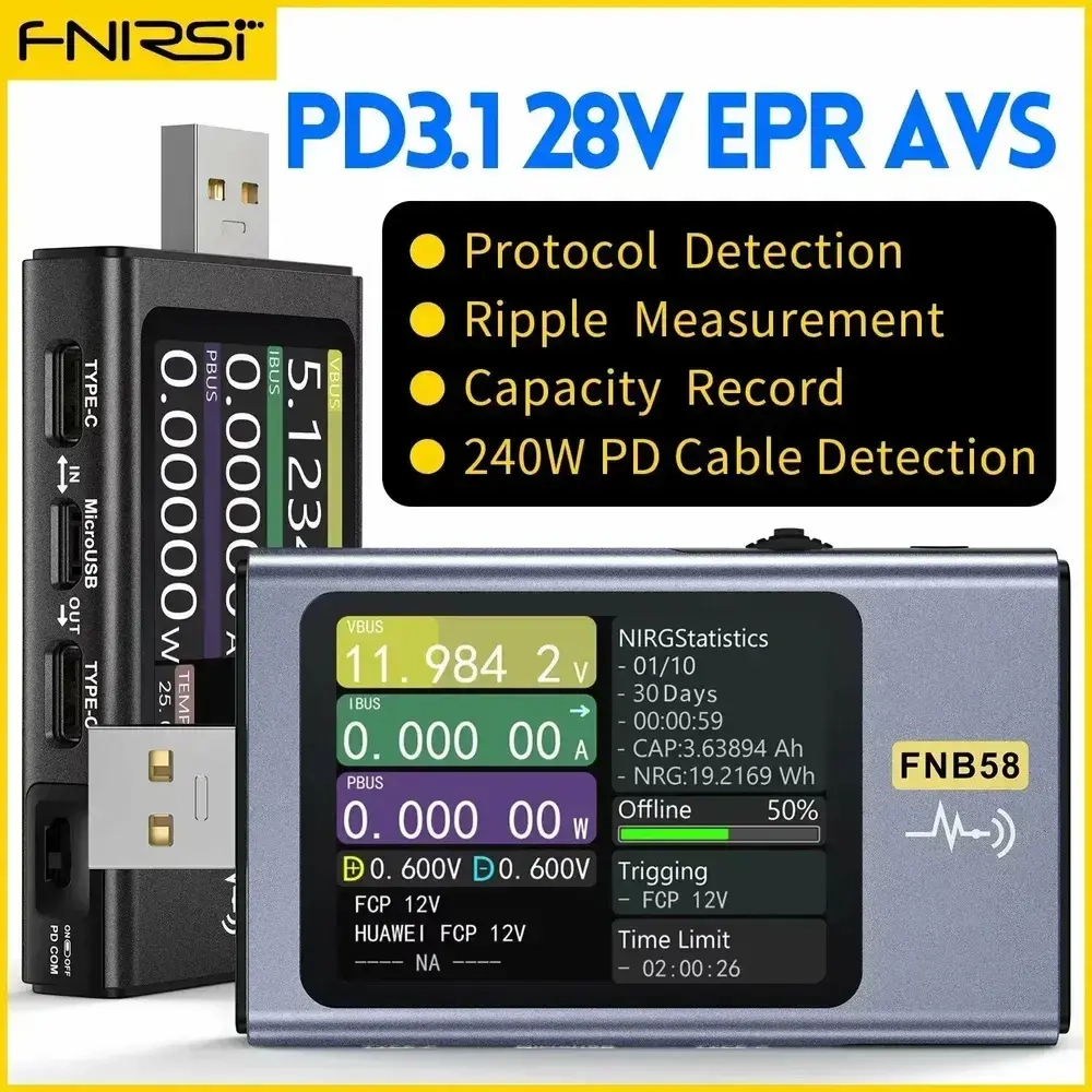 Тестер USB Fnirsi FNB58 Bluetooth