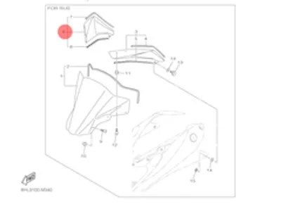 Отражатель правый Yamaha 8HL7723B00