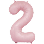 Фольгированные цифры, пастель, в нежно-розовом цвете, 102 см