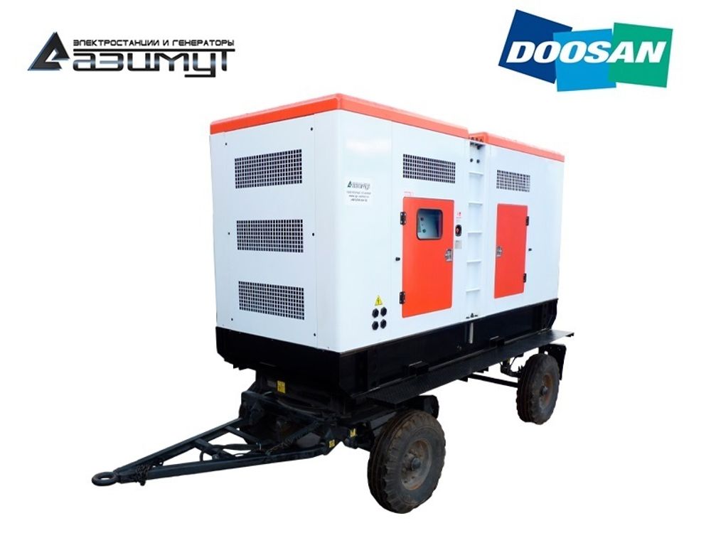 Дизельный генератор Азимут ЭД-250-Т400-2РПМ17 Doosan на шасси в капоте с автозапуском