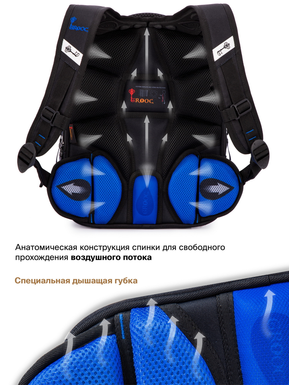 Ранец GROOC 9-139 + пенал + мешок + часы