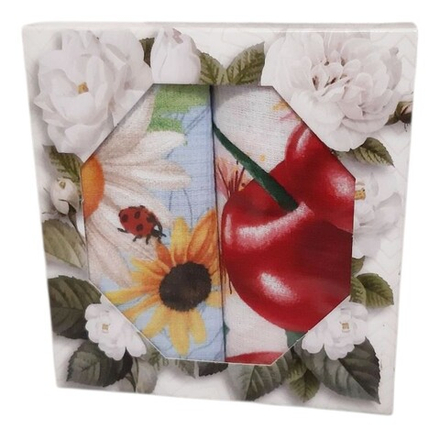 Набор из 2-х вафельных полотенец в подарочной упаковке, 100% хлопок, Россия.