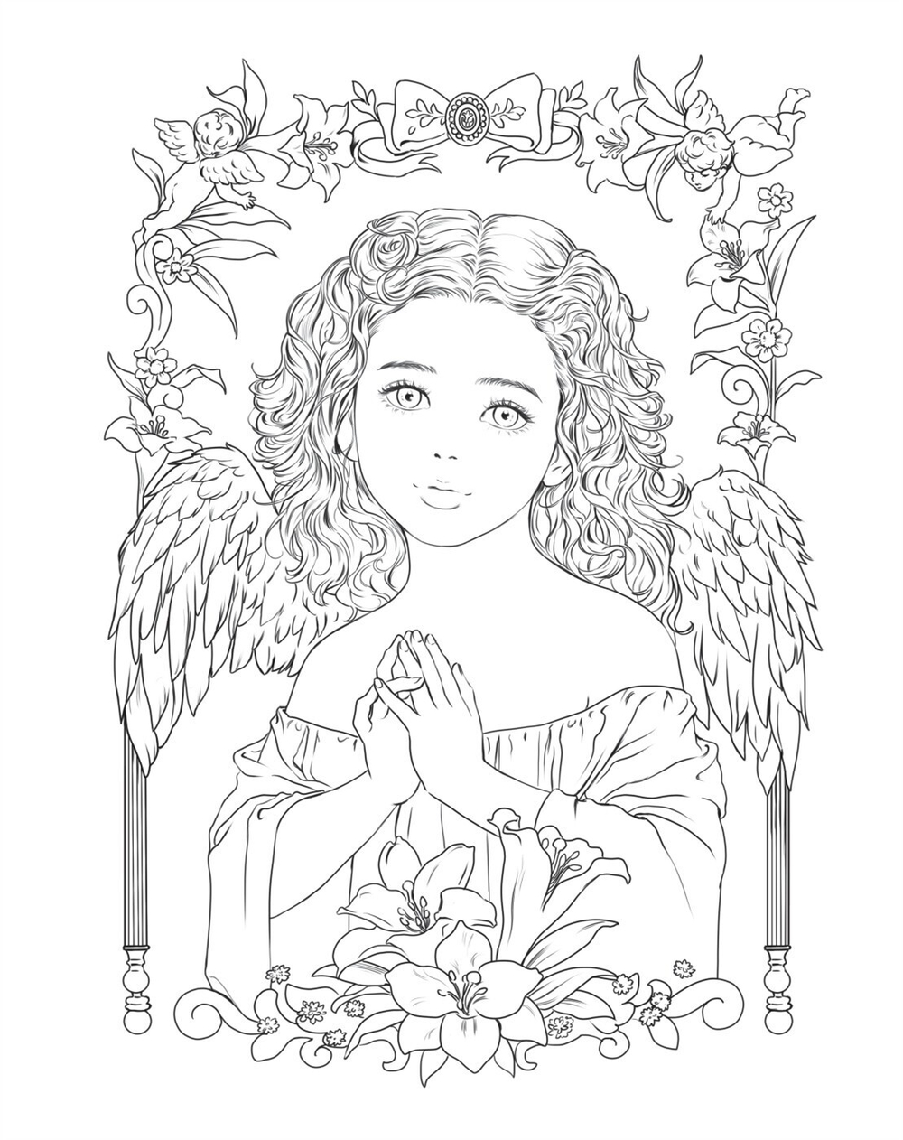 Girl in fame. Coloring Book