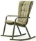 Кресло-качалка Folio зеленое с зеленой подушкой