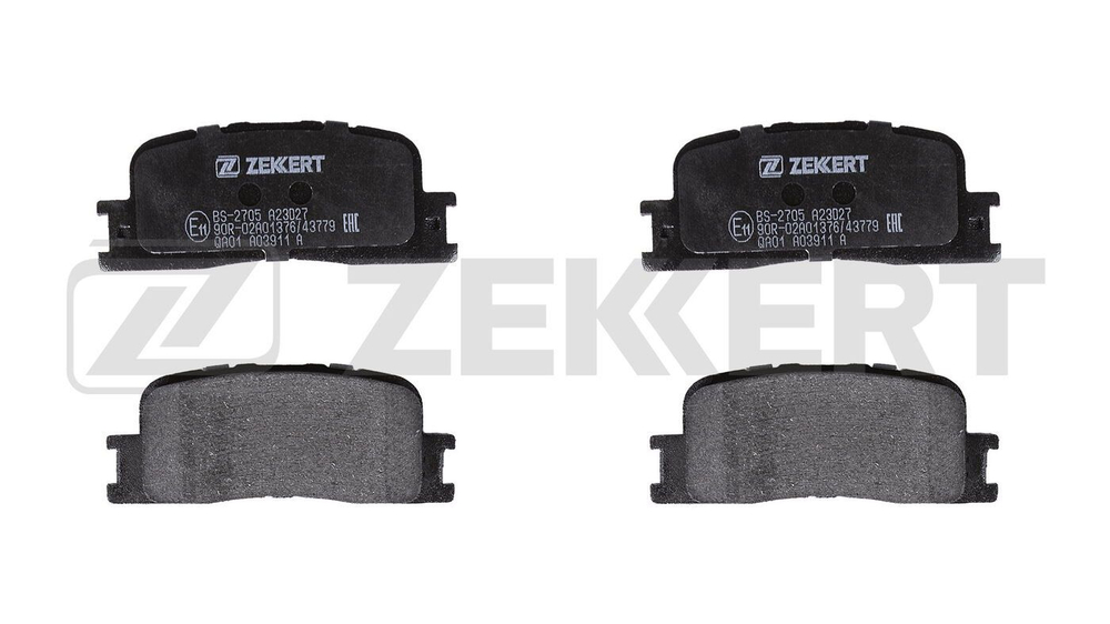 ZEKKERT BS2705 Колодки тормозные дисковые задние для Chery Fora 06-, Lexus ES (VZV,MCV) 01-, Toyota Camry (V30) 01-, Kluger (U20)00-, Chery Fora (A21) 06-