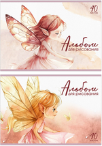 Альбом для рисования ЭЛЬФЫ МАЛЫШКИ А4 40л. обложка-картон, блок - офсет 100 г/квм