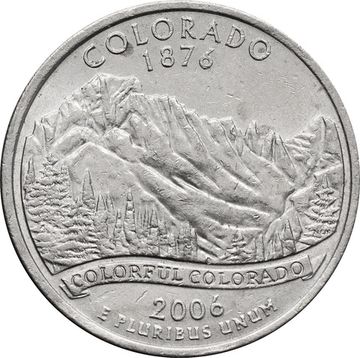 25 центов (1/4 доллара, квотер) 2006 США «Штат Колорадо» (P)