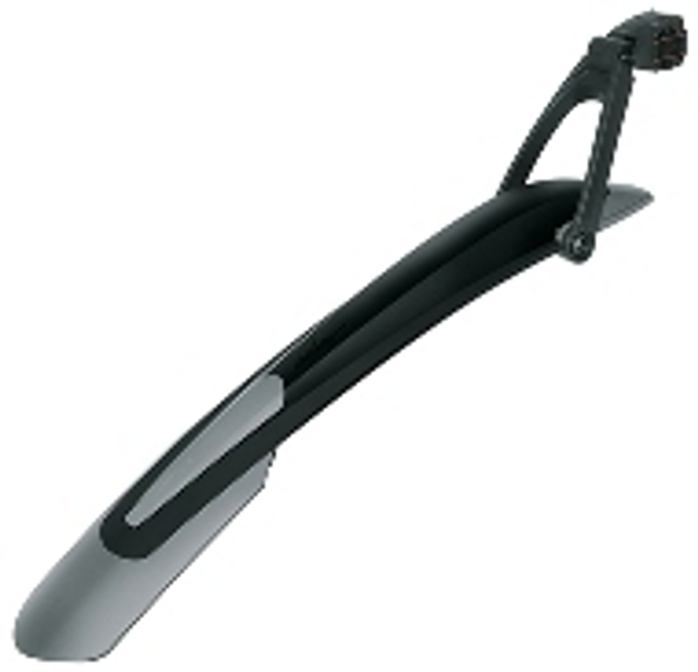 Крыло заднее 28-29" X-BLADEII, крепеж задн. б/съемн. за подсед. штырь шир. 90мм, 2х-комп. пластик, серо-черн.