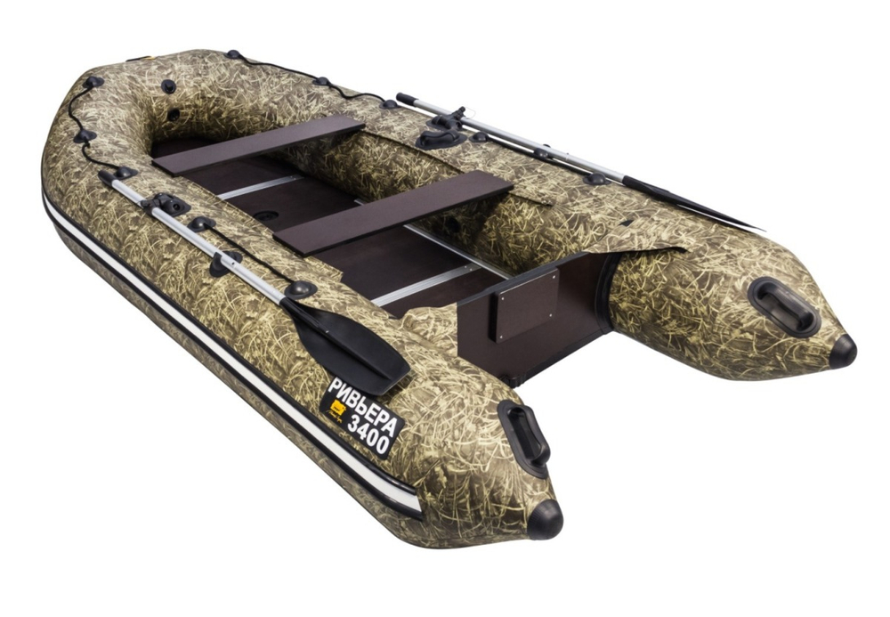 Ривьера 3400 СК камуфляж + PARSUN T 9.9 (15) BMS (комплект лодка + мотор)