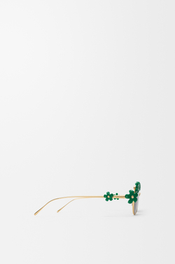 Loewe Солнцезащитные очки Daisy Field, изумрудный/зеленый