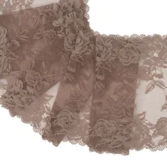 Кружево эластичное кофе 22 см