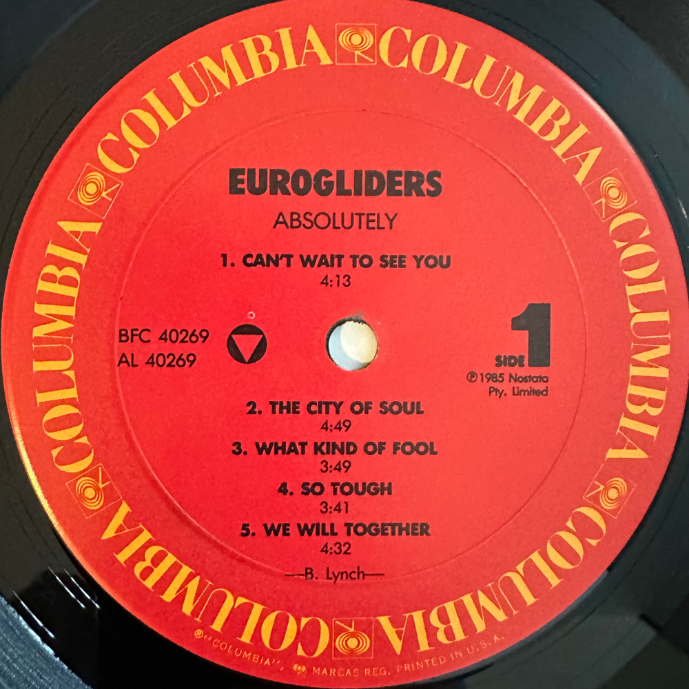 Eurogliders ‎– Absolutely (США 1986г.)