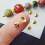 Шапочка для бусины, сталь, позолота, р-р 6×1мм, цена за набор 10 шт