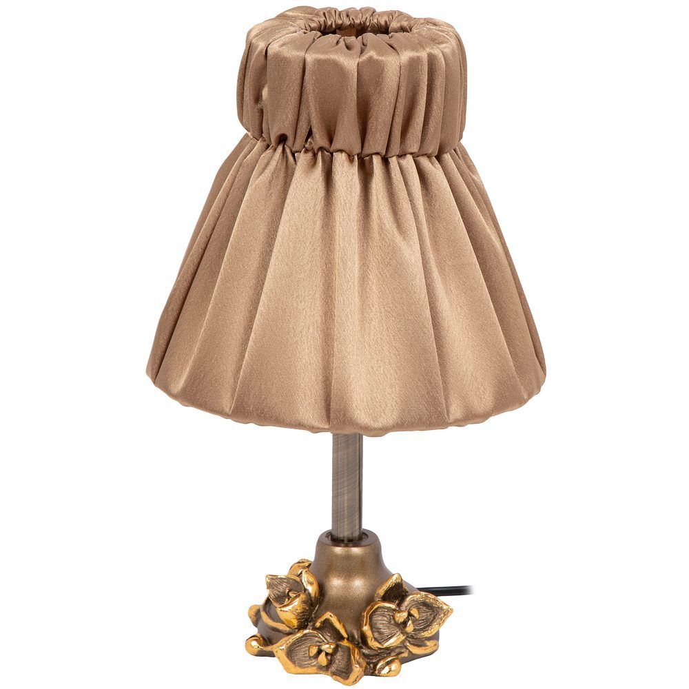 Настольная лампа Орхидея Лайм Бронза с абажуром Адель Бронза