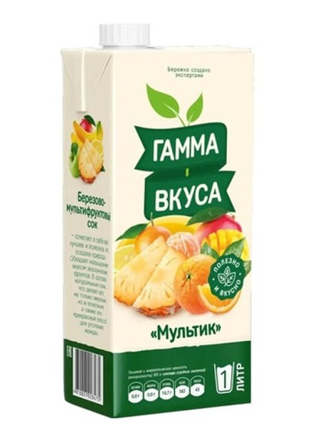 Сок "Мультик" Березово-мультифруктовый 1л. Гамма вкуса