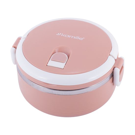 Ланч бокс 700 мл. Kamille КМ-2115 (пластик, нержавеющая сталь)