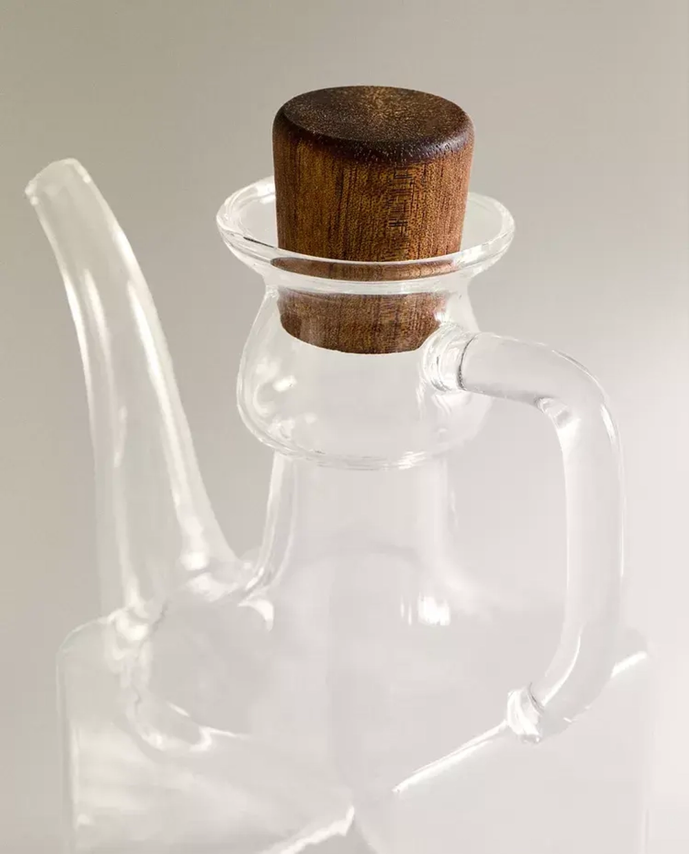 ZARA HOME НАБОР ГРАФИНОВ ИЗ БОРОСИЛИКАТНОГО СТЕКЛА И ДЕРЕВА, ПРОЗРАЧНЫЙ