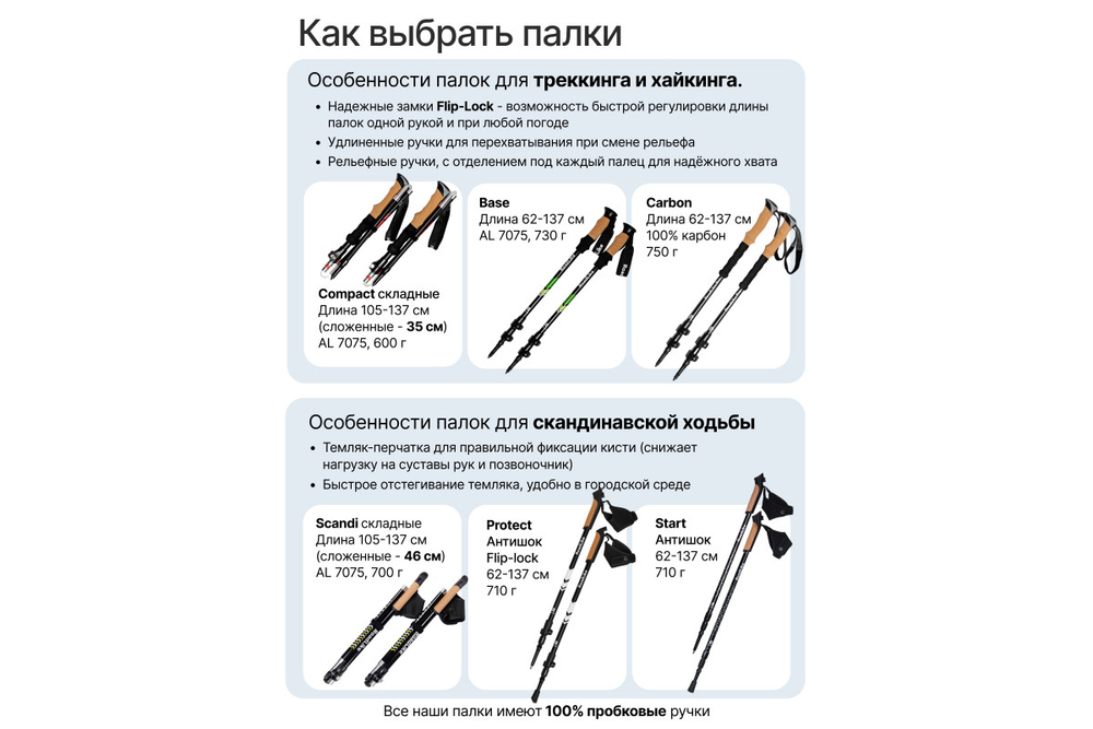 Палки для треккинга RoadLike Carbon Черный