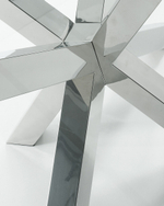 Стеклянный стол Arya с ножками из хромированной стали 200x100