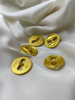 Пуговицы матовое золото "Замочная скважина" Скиапар.