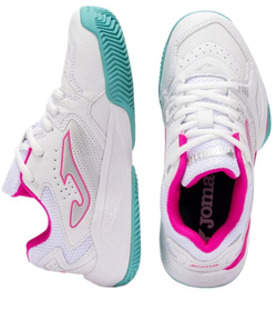 Детские теннисные кроссовки Joma Master 1000 Junior 2504 Clay - white/fuchsia