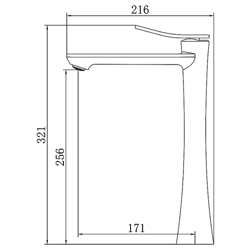 Cмеситель для раковины-чаши Azario Escaro высокий, керамический картридж, золото матовое (AZ-K9074MG)