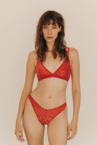 Танга-галочка Basic Leo красный