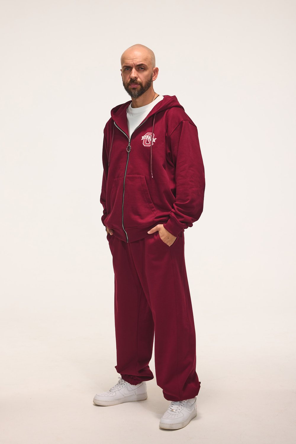 Джоггеры Q2ZA People oversize (бордо)